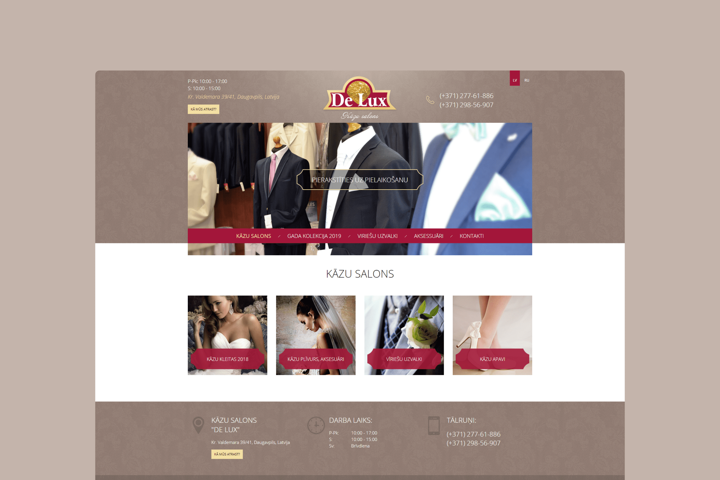 De Lux сайт свадебного салона